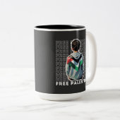 TASSE 2 COULEURS PALESTINE LIBRE (Devant droit)