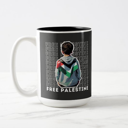 TASSE 2 COULEURS PALESTINE LIBRE (Gauche)