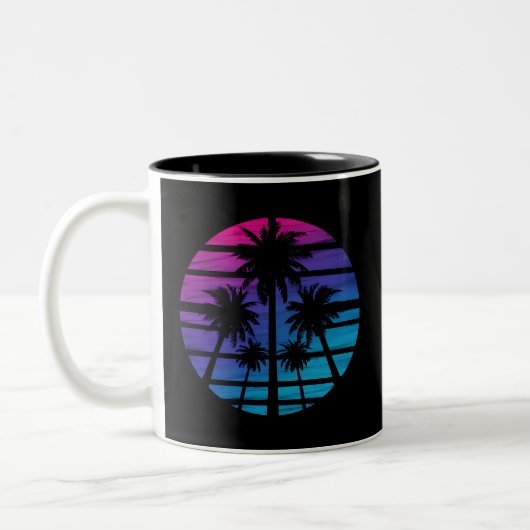 Tasse 2 Couleurs Palm Tree Hawaiian Beach Vacances été (Gauche)