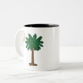 Tasse 2 Couleurs Palmetto de Noël (Devant gauche)