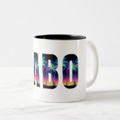 Tasse 2 Couleurs Palmiers de Cabo (Devant droit)