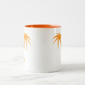 Tasse 2 Couleurs Palmiers tropicaux orange été (Centre)