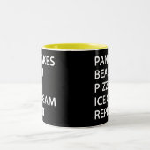 Tasse 2 Couleurs Pancakes Beach Pizza Ice Cream Repeat (Centre)