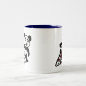 Tasse 2 Couleurs Panda à vélo mignon (Centre)