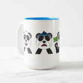Tasse 2 Couleurs Panda Bears (Devant gauche)