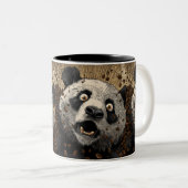 Tasse 2 Couleurs Panda Caféiné (Devant droit)