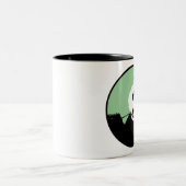 Tasse 2 Couleurs panda. cercle vert d'eau (Centre)