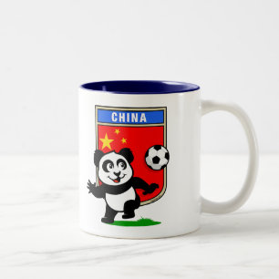Tasse 2 Couleurs Panda de football chinois