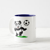 Tasse 2 Couleurs Panda de soccer mignon (Devant gauche)