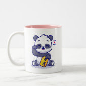 Tasse 2 Couleurs panda happy mule (Gauche)