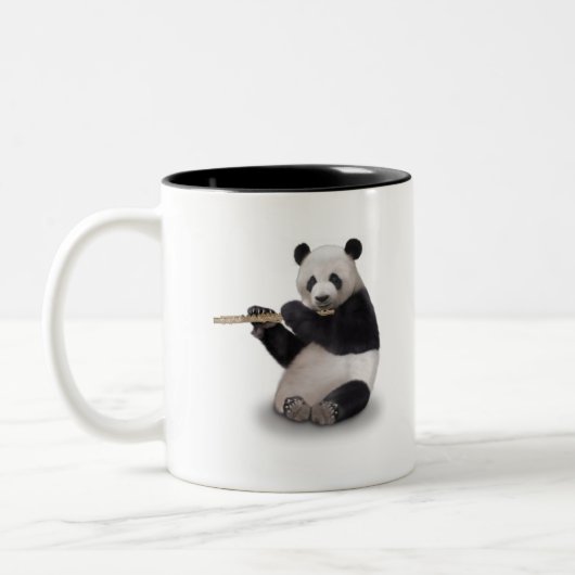 Tasse 2 Couleurs Panda jouant au T-shirt à la lute (Gauche)