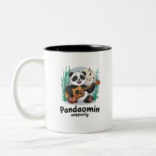 Tasse 2 Couleurs Panda jouer de la guitare - Panda musicale amusant