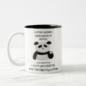 Tasse 2 Couleurs Panda - Le Café Écrit En Arrière Est Eeffoc (Gauche)