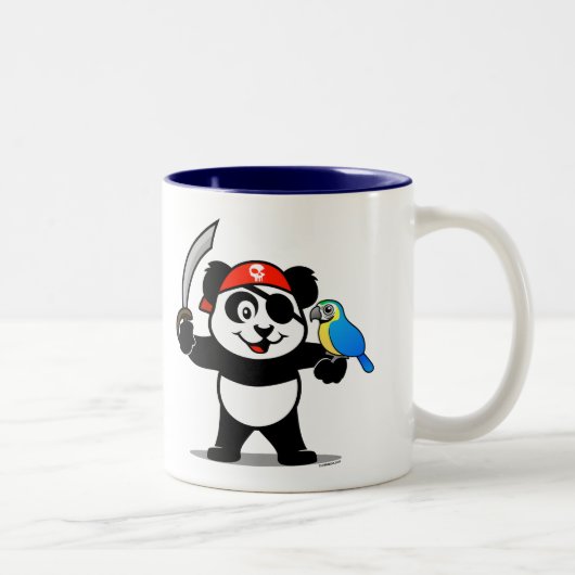 Tasse 2 Couleurs Panda pirate (Droit)