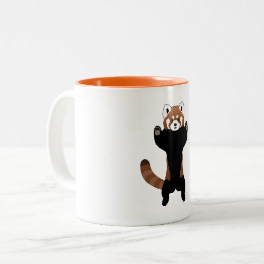 Tasse 2 Couleurs Panda rouge (Devant gauche)