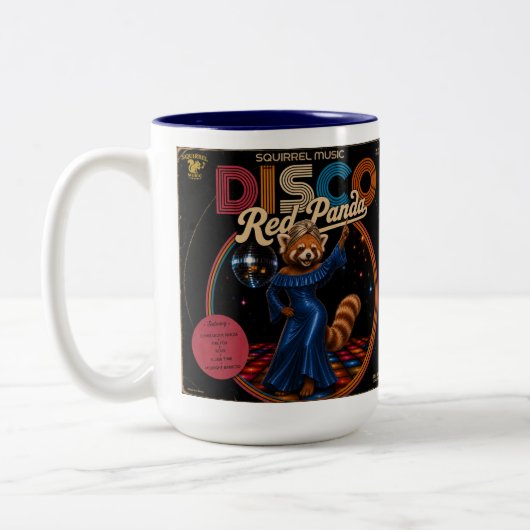 Tasse 2 Couleurs Panda Rouge Disco (Gauche)