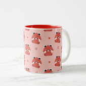 Tasse 2 Couleurs Panda rouge mignonne (Devant droit)