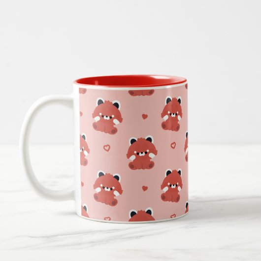 Tasse 2 Couleurs Panda rouge mignonne (Gauche)