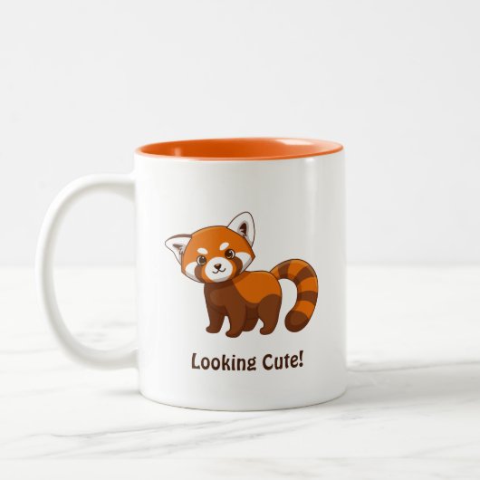 Tasse 2 Couleurs Panda roux mignon (Gauche)