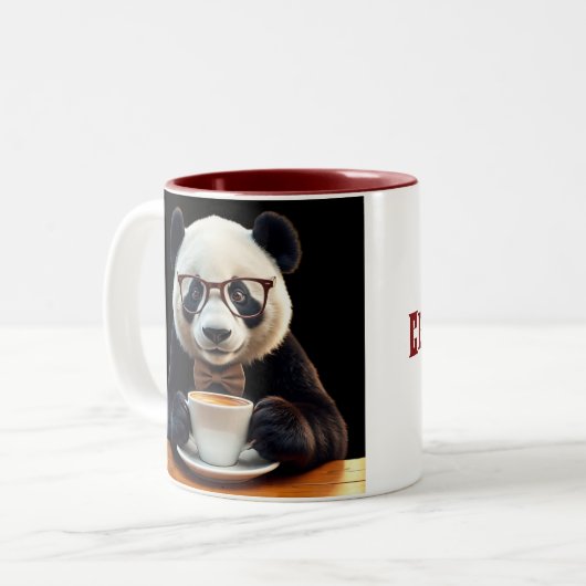Tasse 2 Couleurs Panda's Coffee Break (Devant gauche)