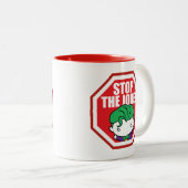 Tasse 2 Couleurs Panneau Chibi "Stop The Joker" (Devant droit)