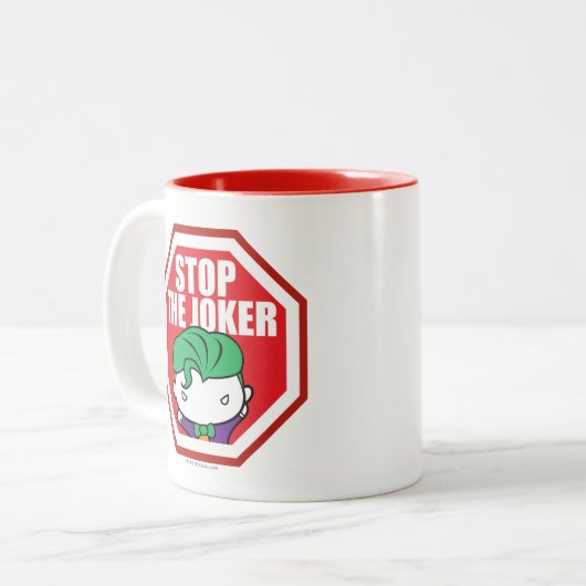 Tasse 2 Couleurs Panneau Chibi "Stop The Joker" (Devant gauche)