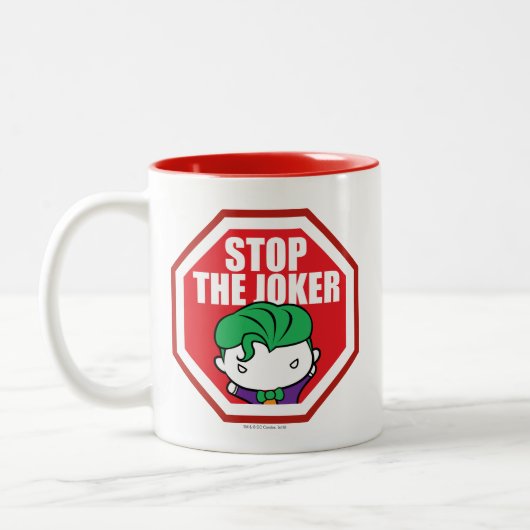 Tasse 2 Couleurs Panneau Chibi "Stop The Joker" (Gauche)