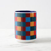 Tasse 2 Couleurs Panneau de À damiers couleur moderne (Centre)