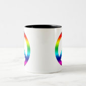 Tasse 2 Couleurs Panneau de paix Rainbow (Centre)