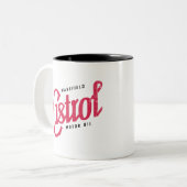 Tasse 2 Couleurs panneau d'huile rétro (Devant gauche)