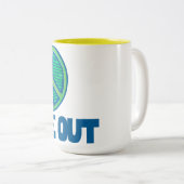 Tasse 2 Couleurs Panneau Paix (Devant droit)