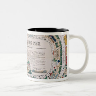 Tasse 2 Couleurs Panneau pour un jeu ferroviaire, 1850