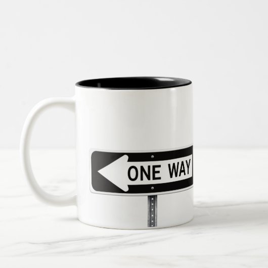 Tasse 2 Couleurs Panneau sens unique (Gauche)
