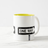 Tasse 2 Couleurs Panneau sens unique (Devant droit)