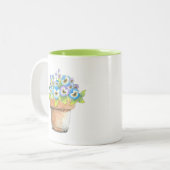 Tasse 2 Couleurs Panneaux aquarelle pointillés (Devant gauche)