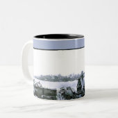 Tasse 2 Couleurs Panorama 1913 de Brooklyn NYC de cru (Devant gauche)