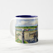 Tasse 2 Couleurs panorama de menemsha (Devant gauche)