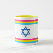 Tasse 2 Couleurs Pansexual Israel Pride Flag (Centre)
