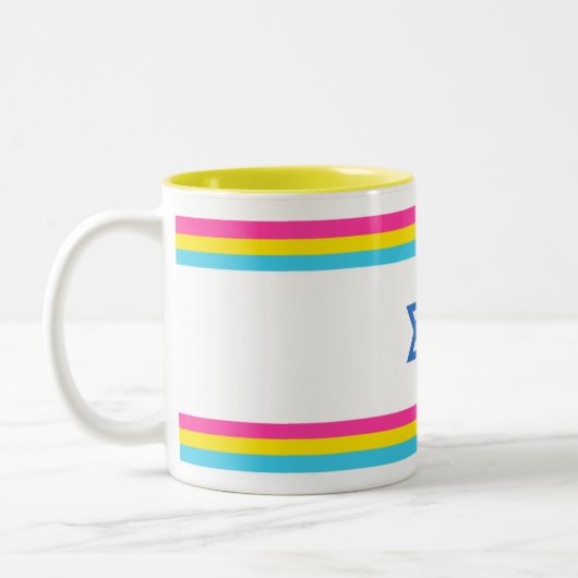 Tasse 2 Couleurs Pansexual Israel Pride Flag (Gauche)