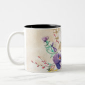 Tasse 2 Couleurs Pansies Bouquet sur une coupe de café (Gauche)