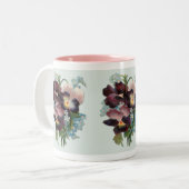 Tasse 2 Couleurs Pansy Bouquet (Devant gauche)