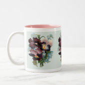 Tasse 2 Couleurs Pansy Bouquet (Gauche)