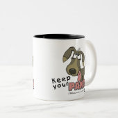 Tasse 2 Couleurs Pantalon de garde-chien (Devant droit)