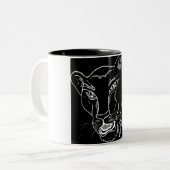 Tasse 2 Couleurs Panthère noire (Devant gauche)