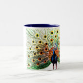 Tasse 2 Couleurs Paon (Centre)