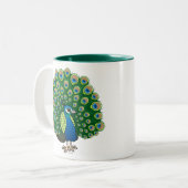 Tasse 2 Couleurs Paon indien (Devant gauche)