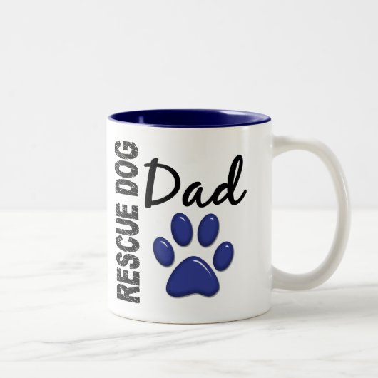 Tasse 2 Couleurs Papa 2 de chien de délivrance (Droit)