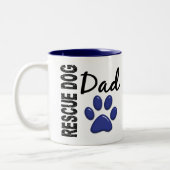 Tasse 2 Couleurs Papa 2 de chien de délivrance (Gauche)