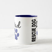 Tasse 2 Couleurs Papa 2 de chien de délivrance (Centre)