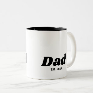 Tasse 2 Couleurs Papa a établi la typographie moderne